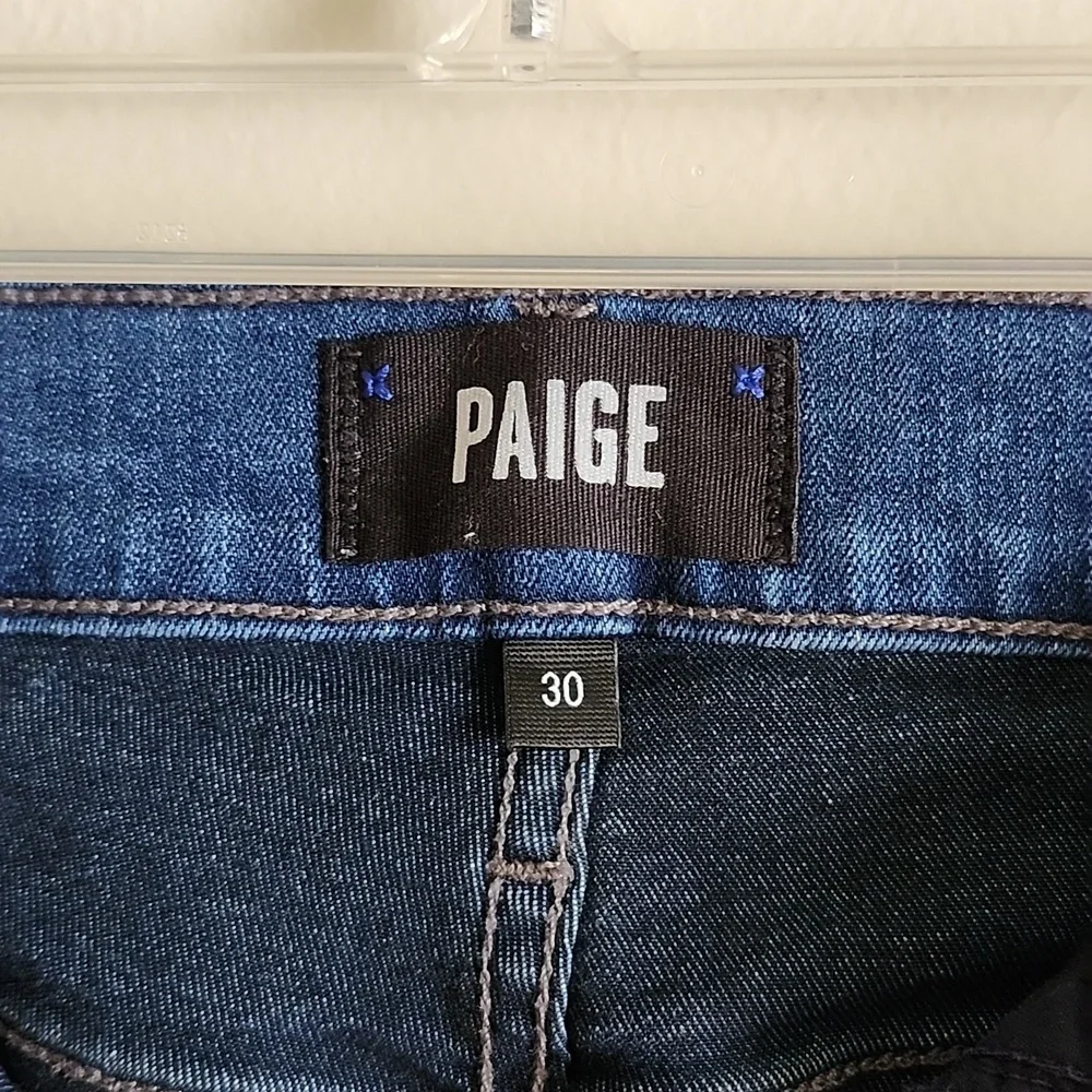 Paige Lennox straight leg jeans women's 30 waist midrise light stretch